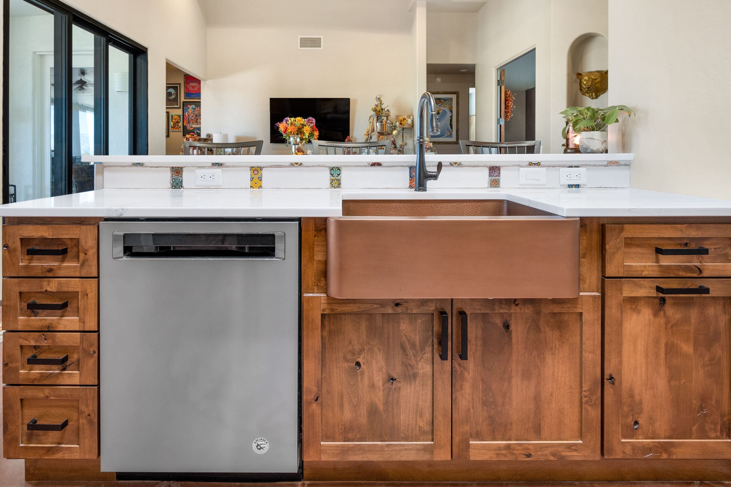Copper sink kitchen remodel
